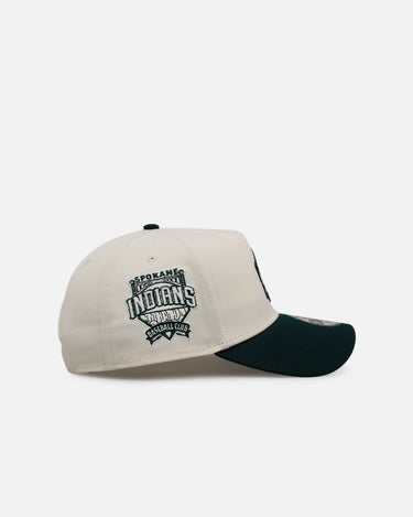 New Era Spokane Indians 'Evergreen 2.0' 9FORTY A-Frame Snapback Chrome/Dark Green